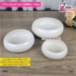 3 pcs ceramic serving bowl set