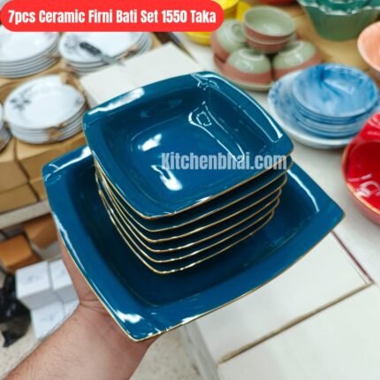 7pcs Golden Rim Firni Bati Set