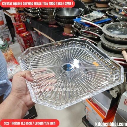 Crystal Round Serving Glass Tray -4